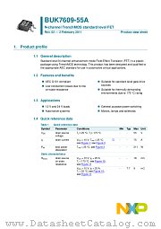 BUK7609-55A datasheet pdf NXP Semiconductors