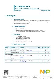 BUK7613-60E datasheet pdf NXP Semiconductors