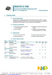 BUK7613-75B datasheet pdf NXP Semiconductors