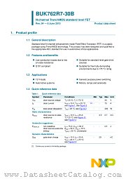 BUK762R7-30B datasheet pdf NXP Semiconductors