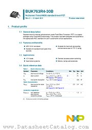 BUK763R4-30B datasheet pdf NXP Semiconductors