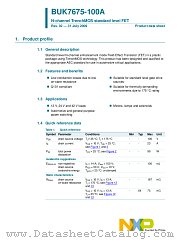 BUK7675-100A datasheet pdf NXP Semiconductors