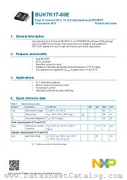 BUK7K17-60E datasheet pdf NXP Semiconductors