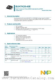 BUK7K25-40E datasheet pdf NXP Semiconductors