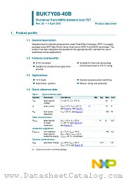 BUK7Y08-40B datasheet pdf NXP Semiconductors