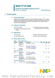 BUK7Y10-30B datasheet pdf NXP Semiconductors