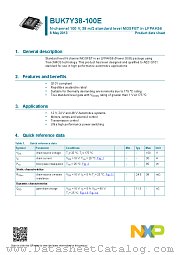 BUK7Y38-100E datasheet pdf NXP Semiconductors