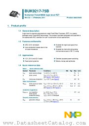 BUK9217-75B datasheet pdf NXP Semiconductors