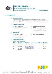 BUK9222-55A datasheet pdf NXP Semiconductors