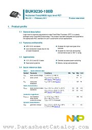 BUK9230-100B datasheet pdf NXP Semiconductors