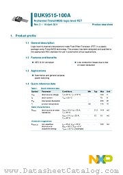 BUK9515-100A datasheet pdf NXP Semiconductors