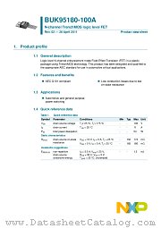 BUK95180-100A datasheet pdf NXP Semiconductors