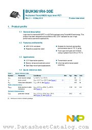 BUK961R4-30E datasheet pdf NXP Semiconductors