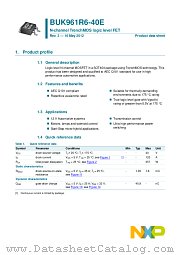 BUK961R6-40E datasheet pdf NXP Semiconductors