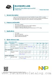 BUK963R2-40B datasheet pdf NXP Semiconductors