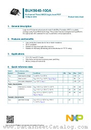 BUK9640-100A datasheet pdf NXP Semiconductors
