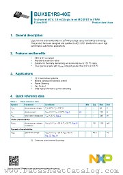 BUK9E1R9-40E datasheet pdf NXP Semiconductors