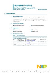 BUK9MFF-65PSS datasheet pdf NXP Semiconductors