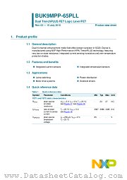 BUK9MPP-65PLL datasheet pdf NXP Semiconductors