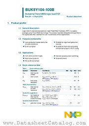 BUK9Y104-100B datasheet pdf NXP Semiconductors