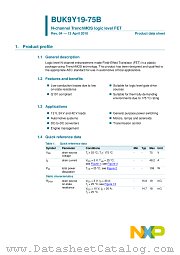 BUK9Y19-75B datasheet pdf NXP Semiconductors