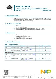 BUK9Y25-60E datasheet pdf NXP Semiconductors