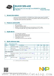 BUK9Y3R0-40E datasheet pdf NXP Semiconductors