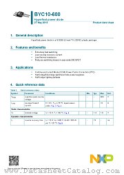 BYC10-600 datasheet pdf NXP Semiconductors