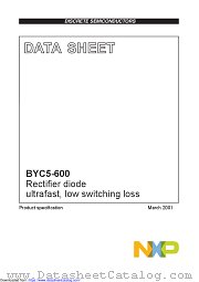 BYC5-600 datasheet pdf NXP Semiconductors