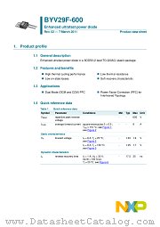 BYV29F-600 datasheet pdf NXP Semiconductors