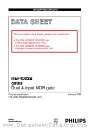 HEF4002BT datasheet pdf NXP Semiconductors