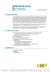 HEF4013BT-Q100 datasheet pdf NXP Semiconductors