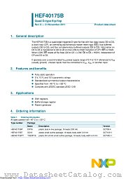 HEF40175BP datasheet pdf NXP Semiconductors