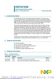HEF40193BP datasheet pdf NXP Semiconductors