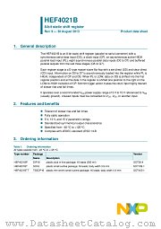 HEF4021BP datasheet pdf NXP Semiconductors