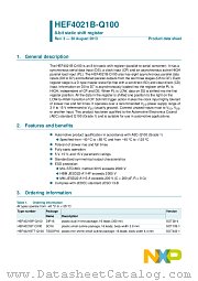 HEF4021BTT-Q100 datasheet pdf NXP Semiconductors