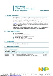 HEF4043BT datasheet pdf NXP Semiconductors