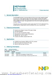 HEF4049BP datasheet pdf NXP Semiconductors