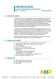 HEF4051BT-Q100 datasheet pdf NXP Semiconductors