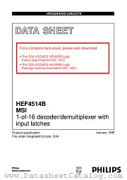 HEF4514BT datasheet pdf NXP Semiconductors