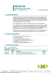 HEF4517BP datasheet pdf NXP Semiconductors