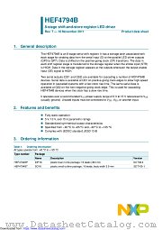 HEF4794BT datasheet pdf NXP Semiconductors