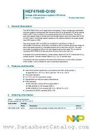 HEF4794BT-Q100 datasheet pdf NXP Semiconductors