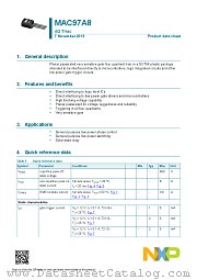 MAC97A8 datasheet pdf NXP Semiconductors