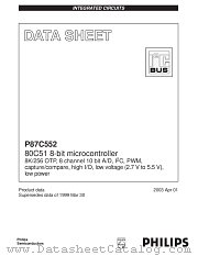 P87C552SFAA datasheet pdf NXP Semiconductors