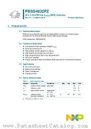 PBSS4032PZ datasheet pdf NXP Semiconductors