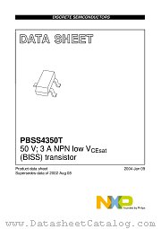 PBSS4350T datasheet pdf NXP Semiconductors