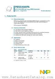 PBSS4580PA datasheet pdf NXP Semiconductors