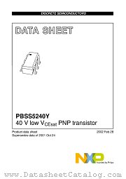 PBSS5240Y datasheet pdf NXP Semiconductors