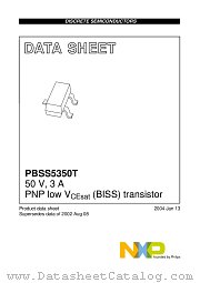 PBSS5350T datasheet pdf NXP Semiconductors